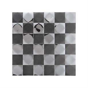 تایل نقره ای - مشکی شطرنجی (5*5)